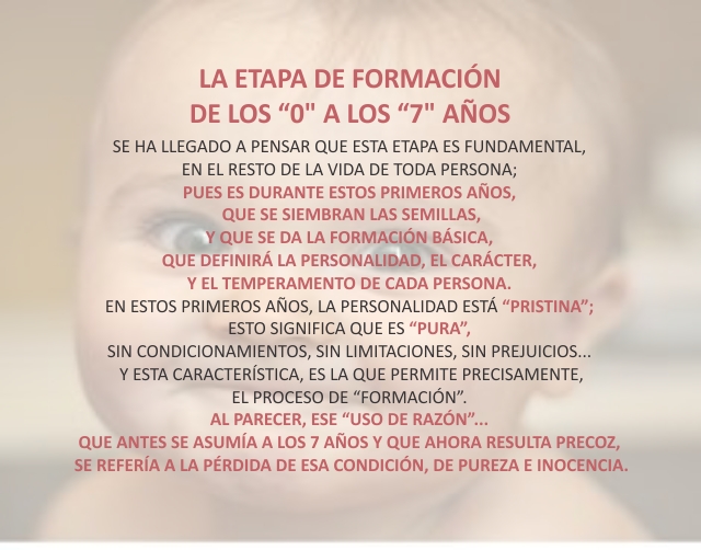 La etapa de formación de los 